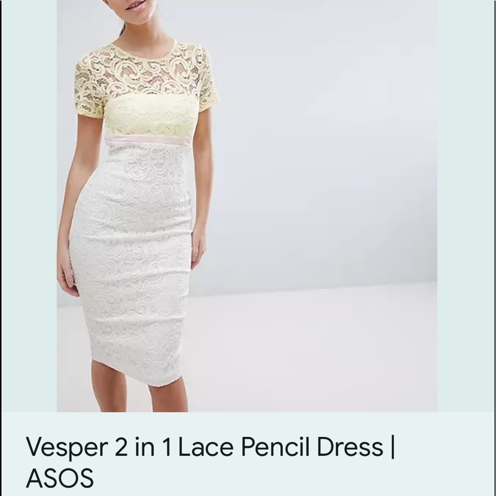 NWT Vesper 2 in 1 Lace Pencil Dress